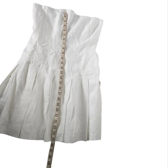 Reformation Isabeli Linen White Mini Dress Size 8 New With Tags Dresses